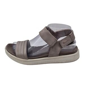 Ecco Flowt Sandals Womens Size 7.5-8 Taupe Leather Ankle Strap 273603-51386